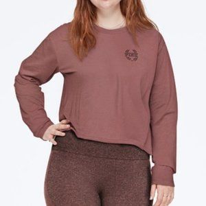 NWT VS Pink Everyday Long-sleeved Crop Tee